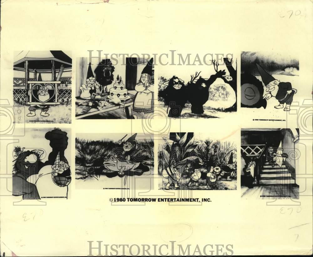 1980 Press Photo Characters in scenes from the cartoon 