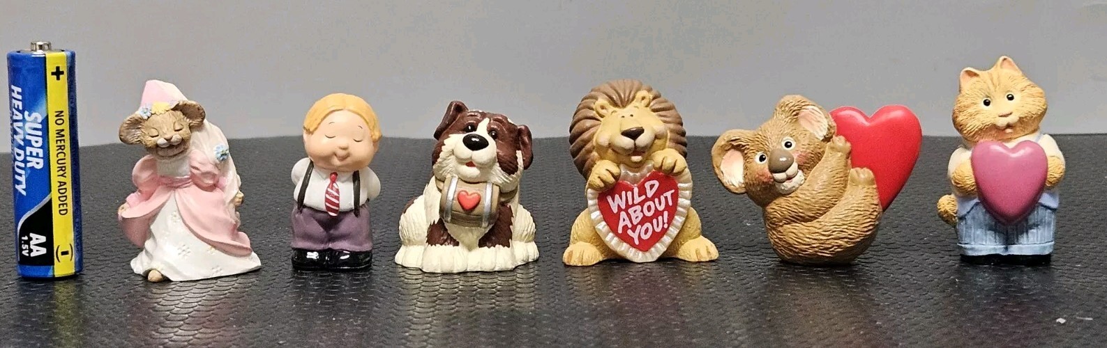 Vintage Merry Miniatures Valentines Day- Lion, Dog, Cat, Koala, Princess, Man