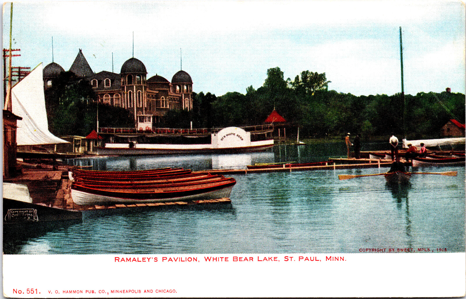 St Paul Minnesota MN Ramaley\'s Pavilion White Bear Lake Vintage Postcard