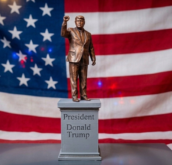 President Donald Trump 45/47 7inch bronze style statue w/base. Hand painted. MAG President Donald Trump 45/47 7inch bronze style statue w/base. Hand painted. MAG