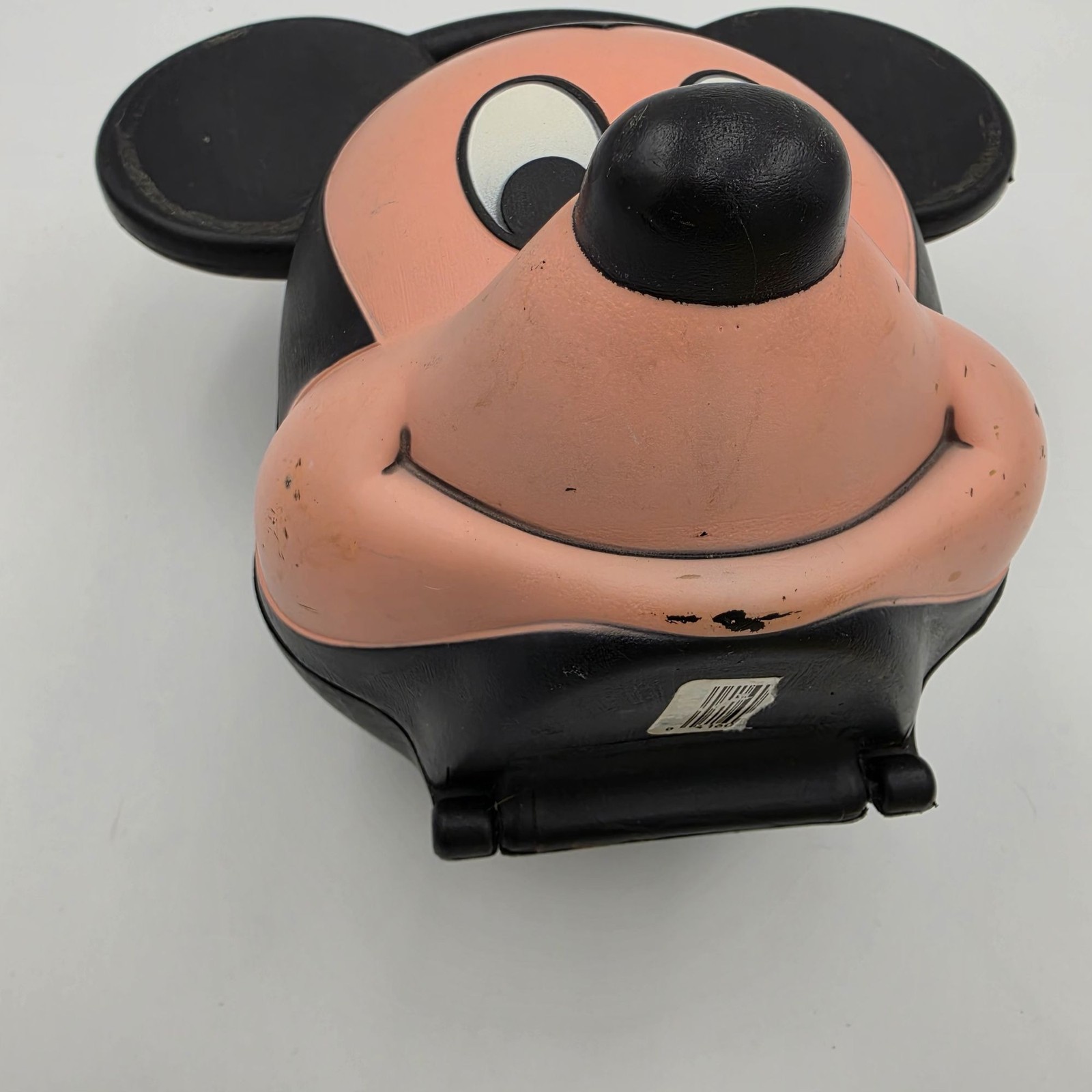 Vintage Disney Mickey Mouse Head Plastic Case 1980s Black & Pink Pre-Owned