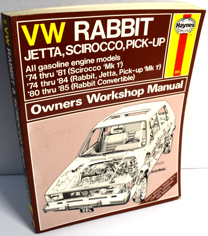 Haynes VW Volkswagen Rabbit Jetta Scirocco Pick-Up 1974-1985 Workshop Manual *VG