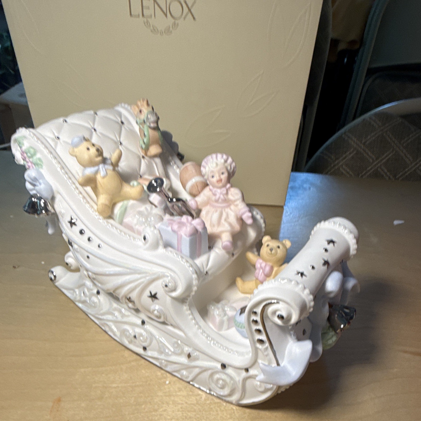 Lenox holiday sleigh platinum classics