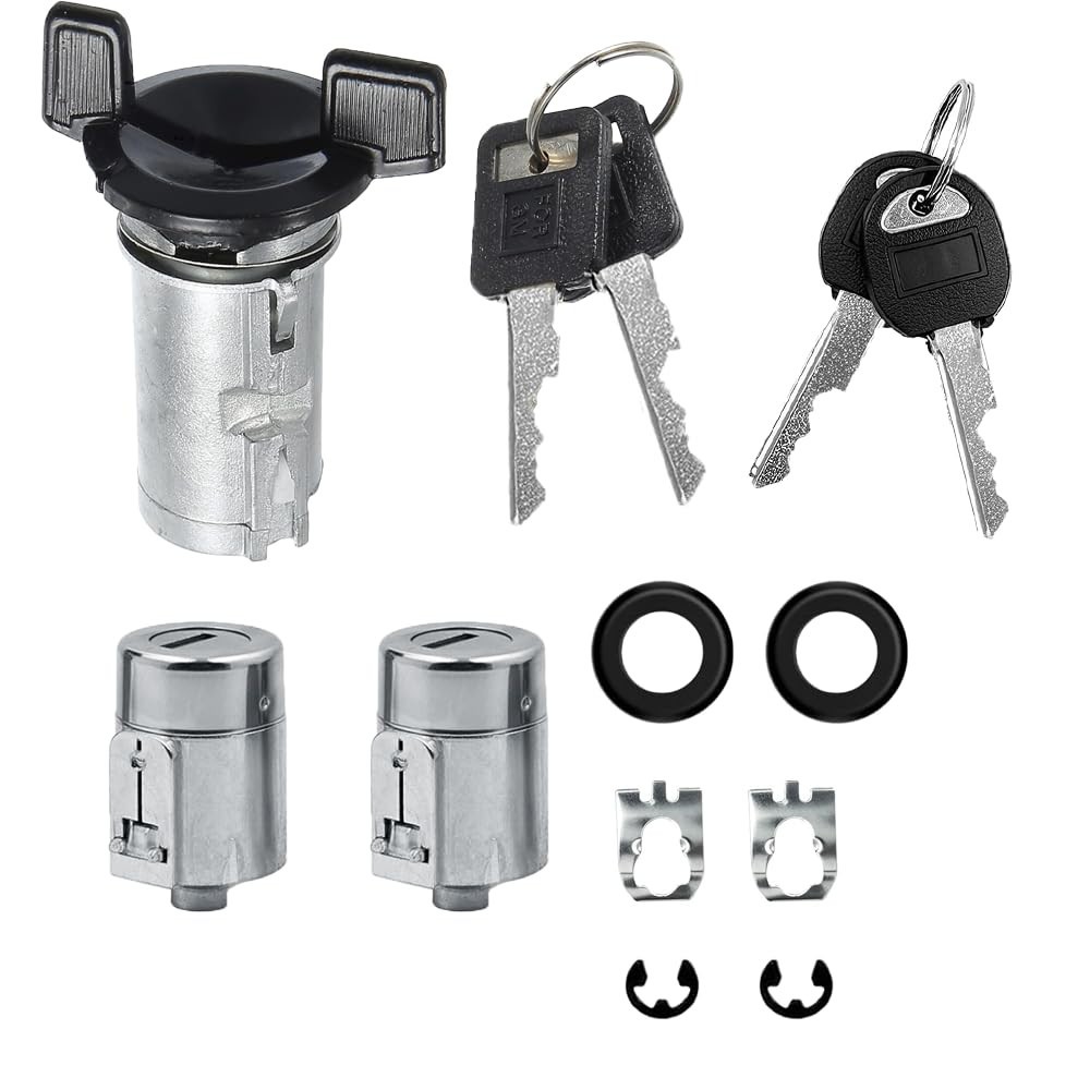 Ignition & Door Lock Cylinder Set with Keys for Chevy GMC C1500 K1500 1988-1994