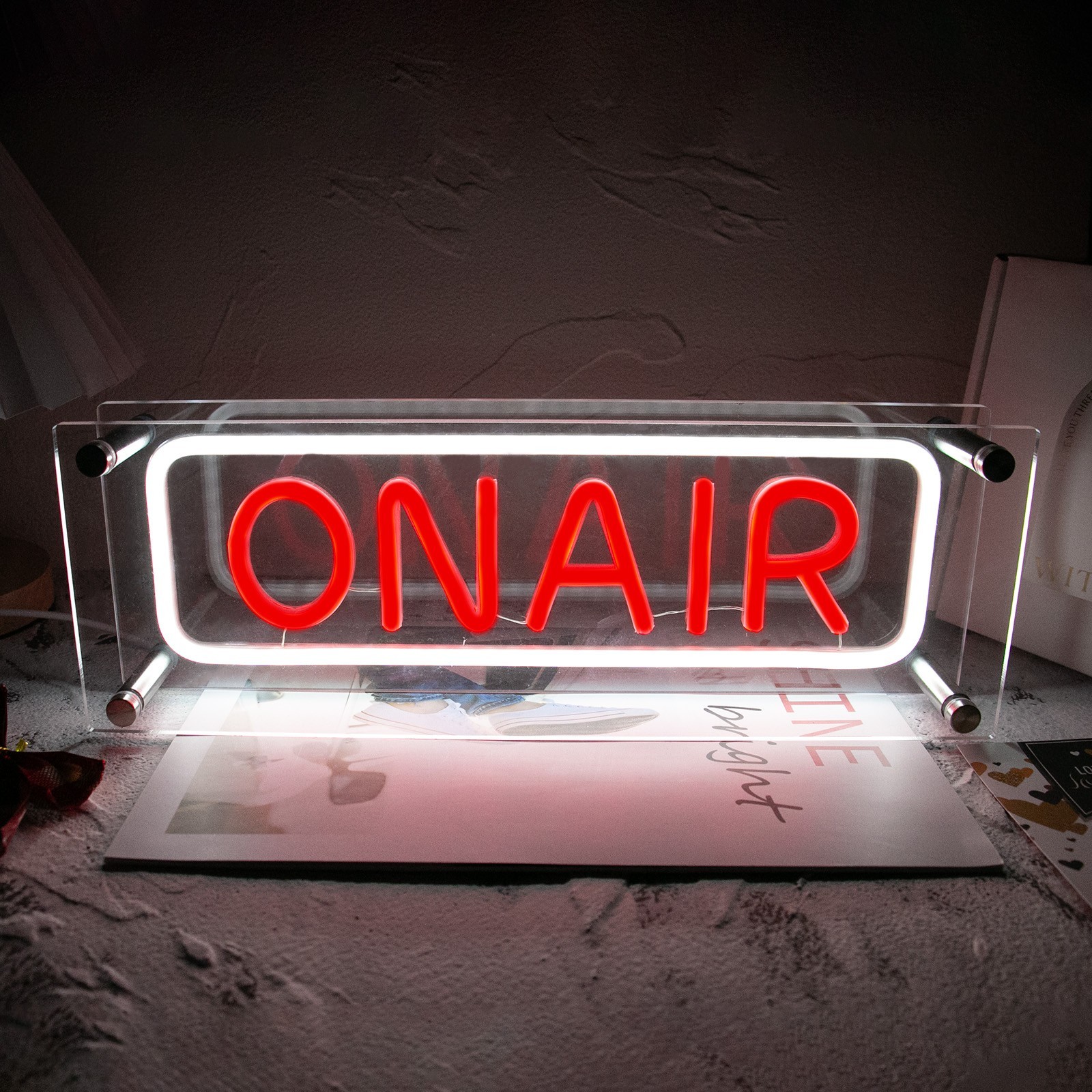 ON AIR Neon Signs LED Desk Neon Light  Bar Sign 3D Letter Lights for Wall Decor
