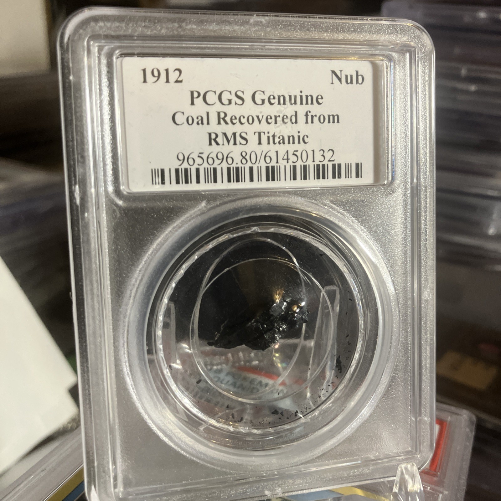 1912 Titanic Coal Relic PCGS Genuine – Certified Coal Recovered from RMS Titanic