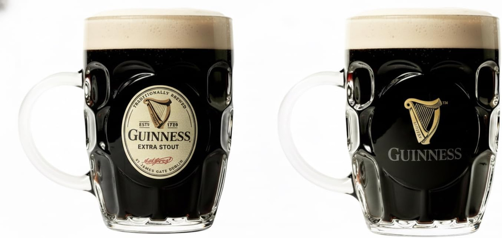 LORD\'S ROCKS Guinness 20Oz Beer Glasses Twin Pack Tankards Compatible | Certifie