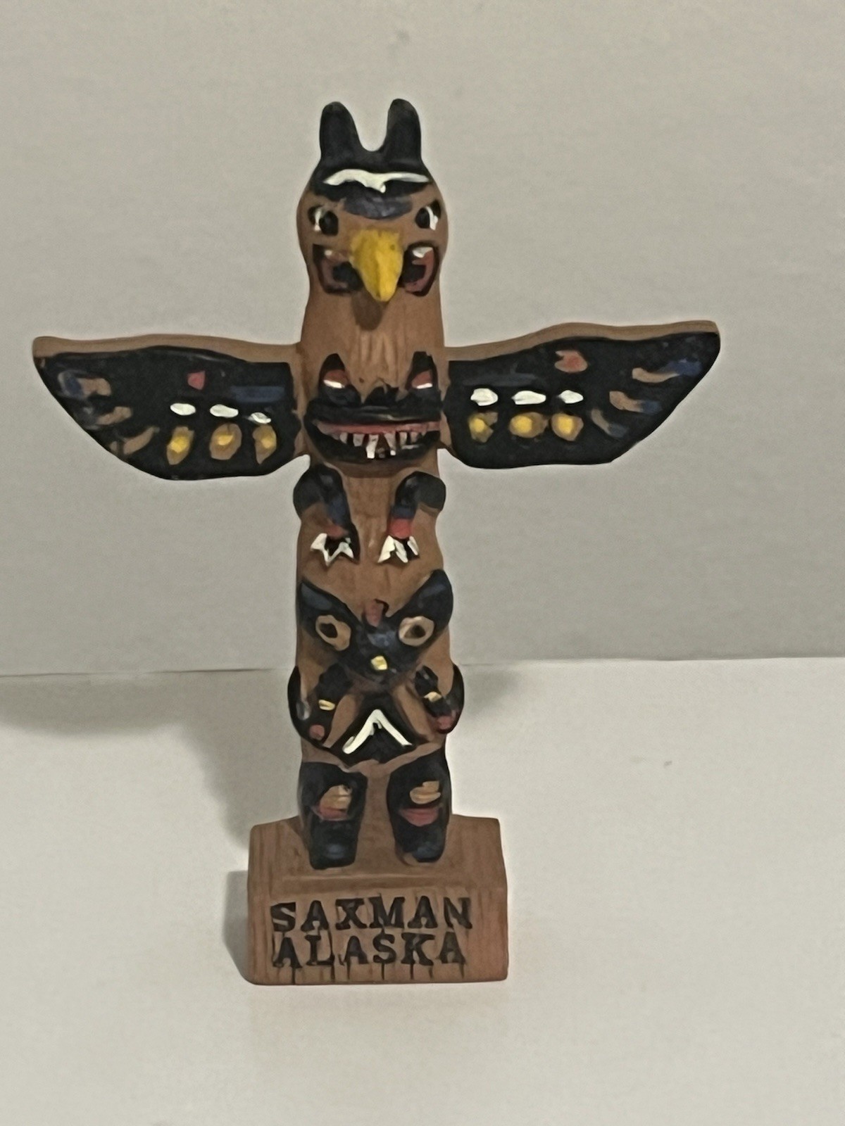Vintage Totem Pole Resin Saxman Alaska 4