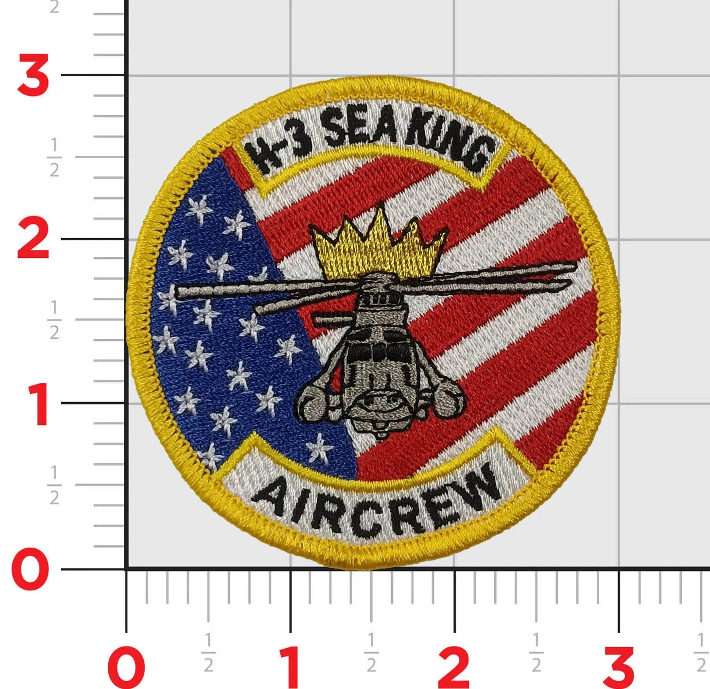 H-3 SEA KING AIRCREW EMBROIDERED PATCH H-3 SEA KING AIRCREW EMBROIDERED PATCH