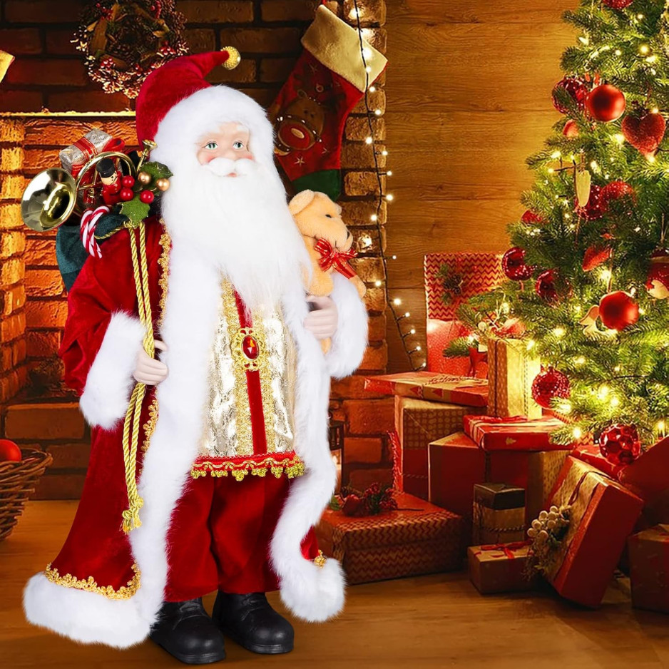 New @LOOK Standing Santa Claus Figurine New Year Christmas Decoration ... New @LOOK Standing Santa Claus Figurine New Year Christmas Decoration ...