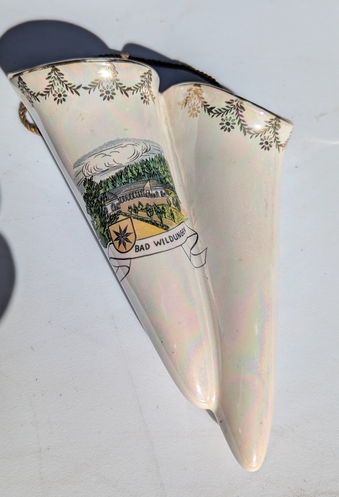 Vintage Bad Wildungen Ceramic Vase Gold Trim Great for Car Vase Only$5Shipping Vintage Bad Wildungen Ceramic Vase Gold Trim Great for Car Vase Only$5Shipping