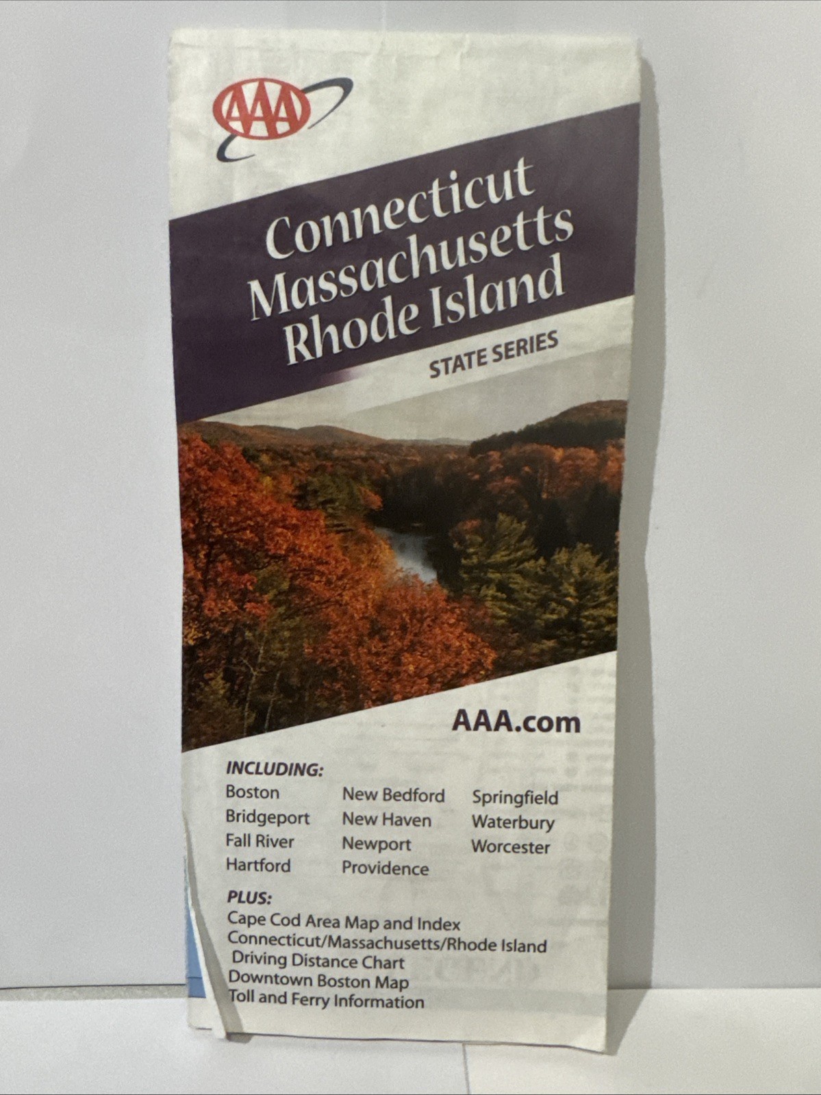 AAA Connecticut, Massachusetts, Rhode Island Map 4/08 -7/09 State Series
