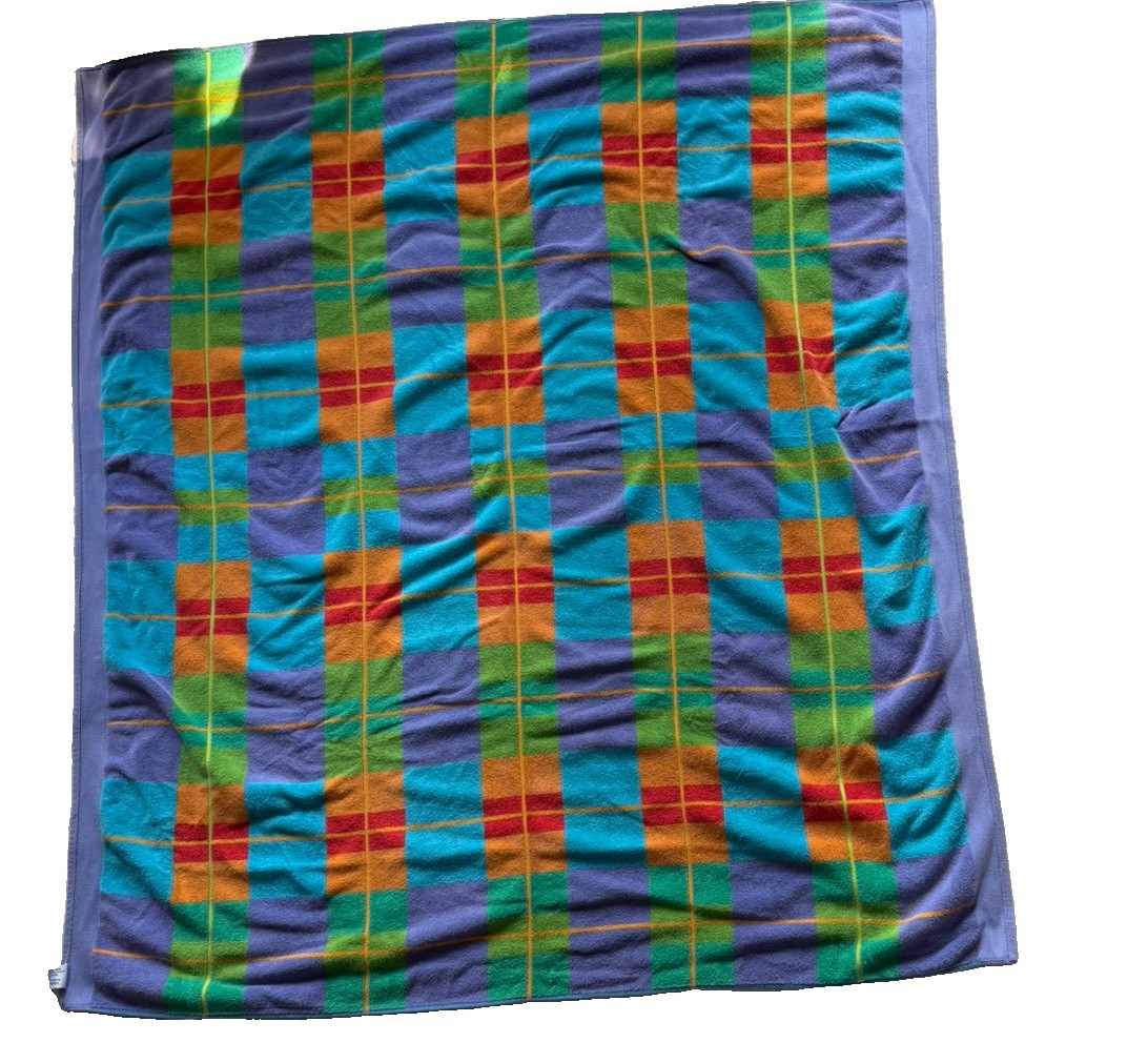 Vintage TERRISOL Beach Towel Blanket LARGE 59\ Vintage TERRISOL Beach Towel Blanket LARGE 59\