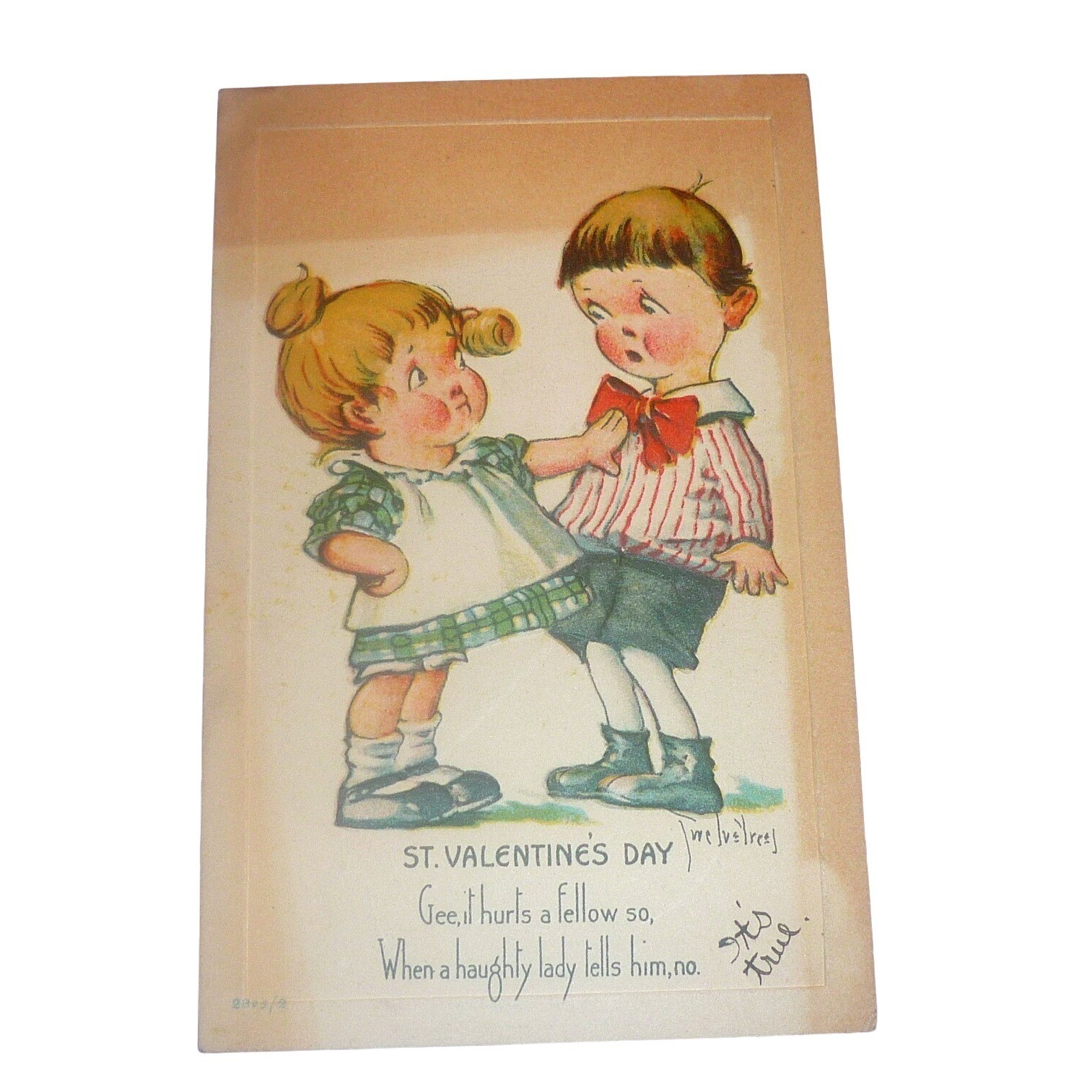 Vintage Twelvetrees St Valentines Day Postcard Antique Embossed Kids Humor 1900s Vintage Twelvetrees St Valentines Day Postcard Antique Embossed Kids Humor 1900s