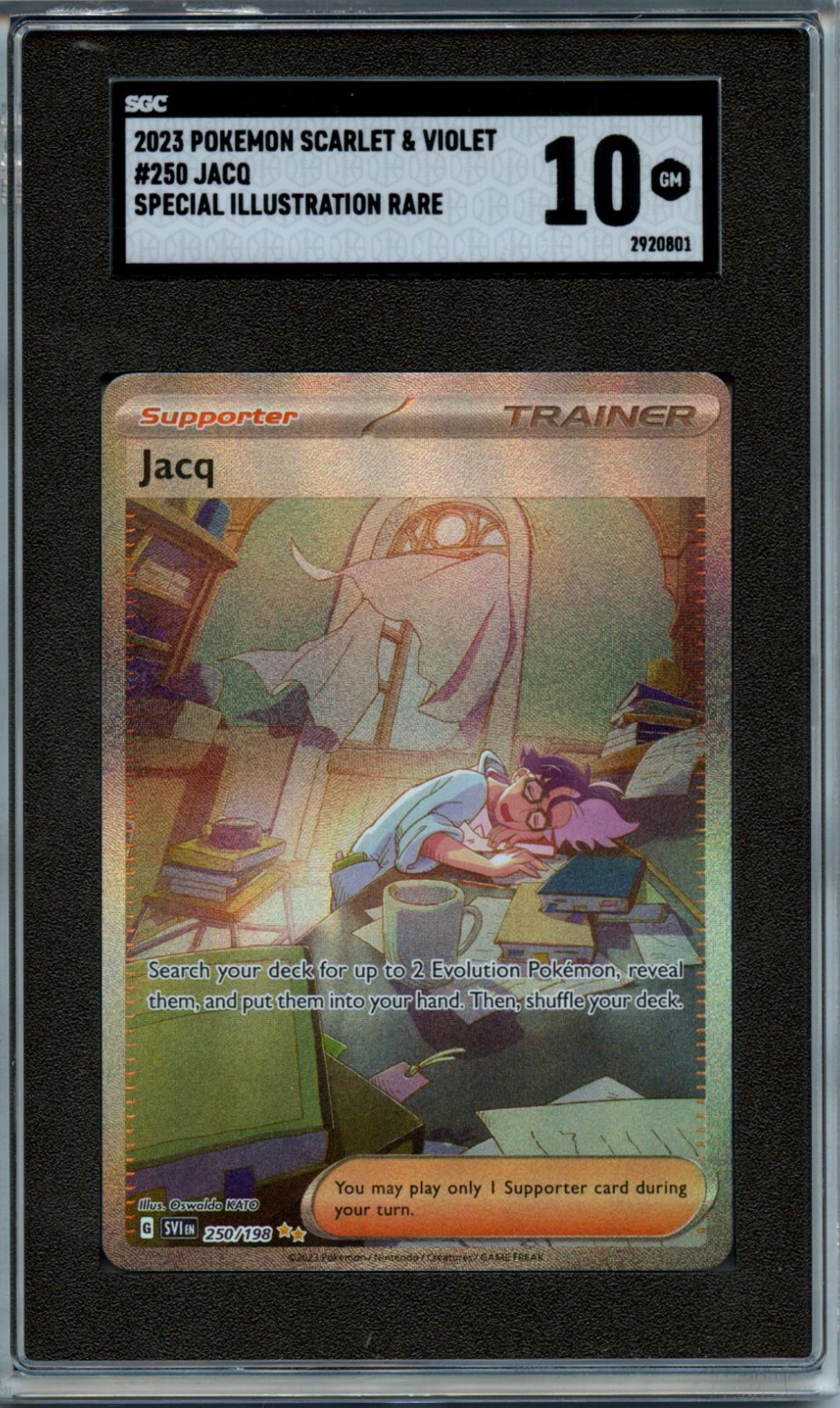 2023 Pokemon Jacq Special Illustration Rare SGC 10