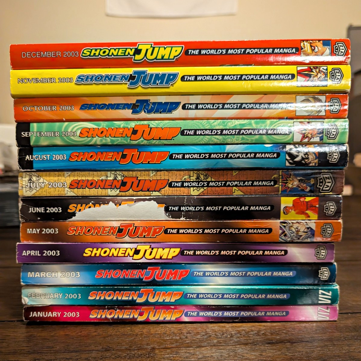 VIZ Shonen Jump 2003 Monthly Magazine Lot Jan-Dec English Single Issues #1-#12