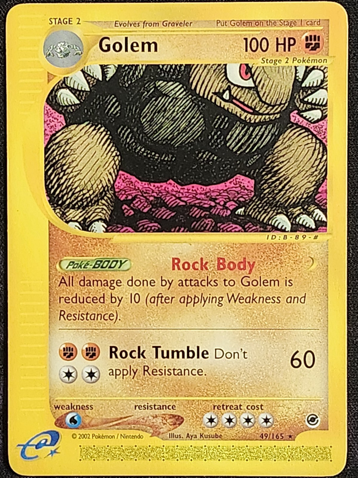 Pokemon Golem 49/165 (MP) Expedition EX Pokemon Golem 49/165 (MP) Expedition EX