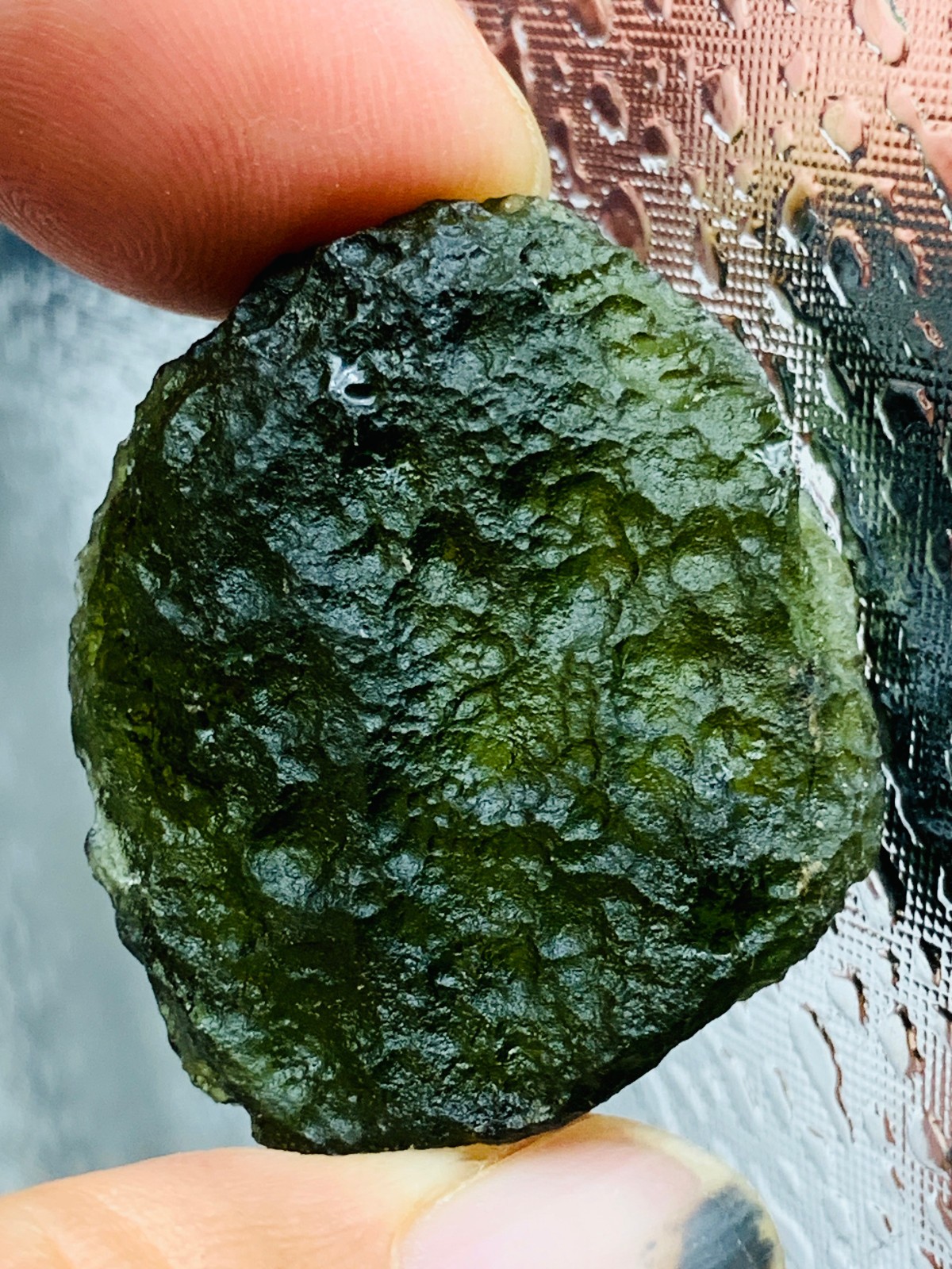 TOP Moldavite Raw Moldavite Crystal from Czech Republic PICcertificate 53CT