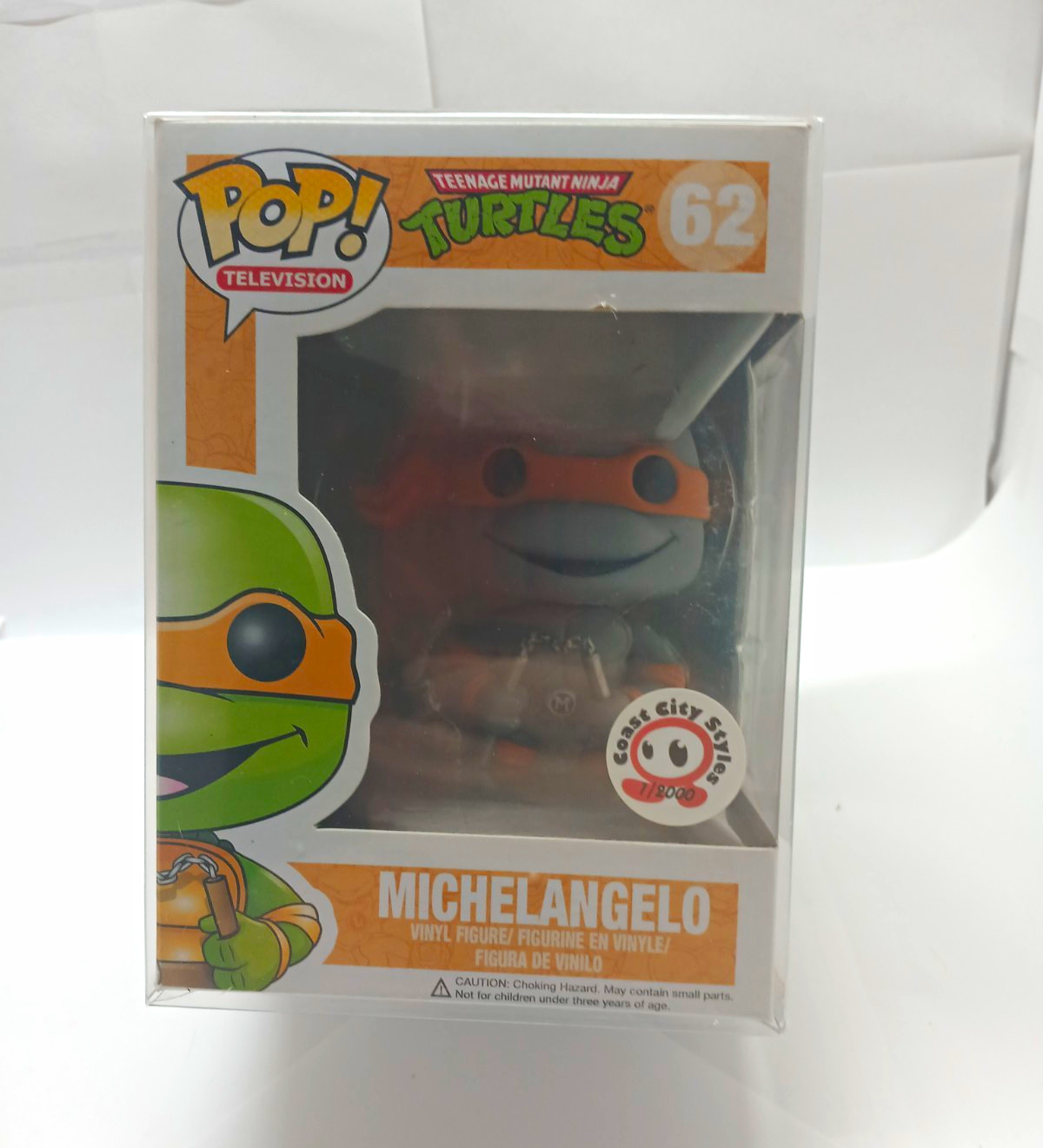 Funko Pop TMNT Michelangelo #62 Vinyl Figurine*RARE* Gray Coast City Styles