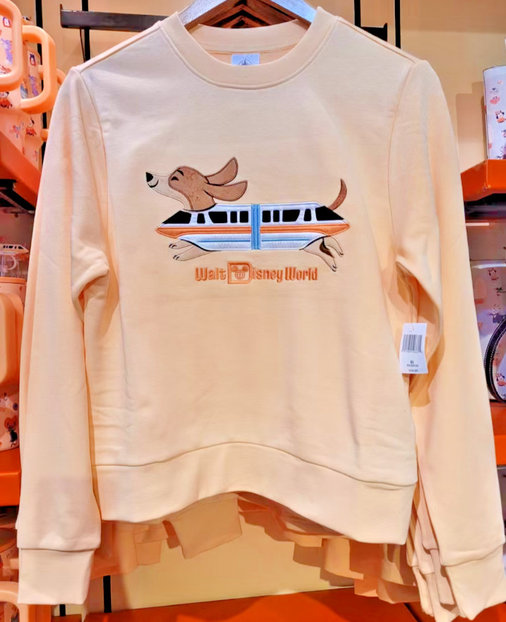 2026 Disney Parks Halloween Monorail Dog Sweatshirt Small S Pullover Embroidered