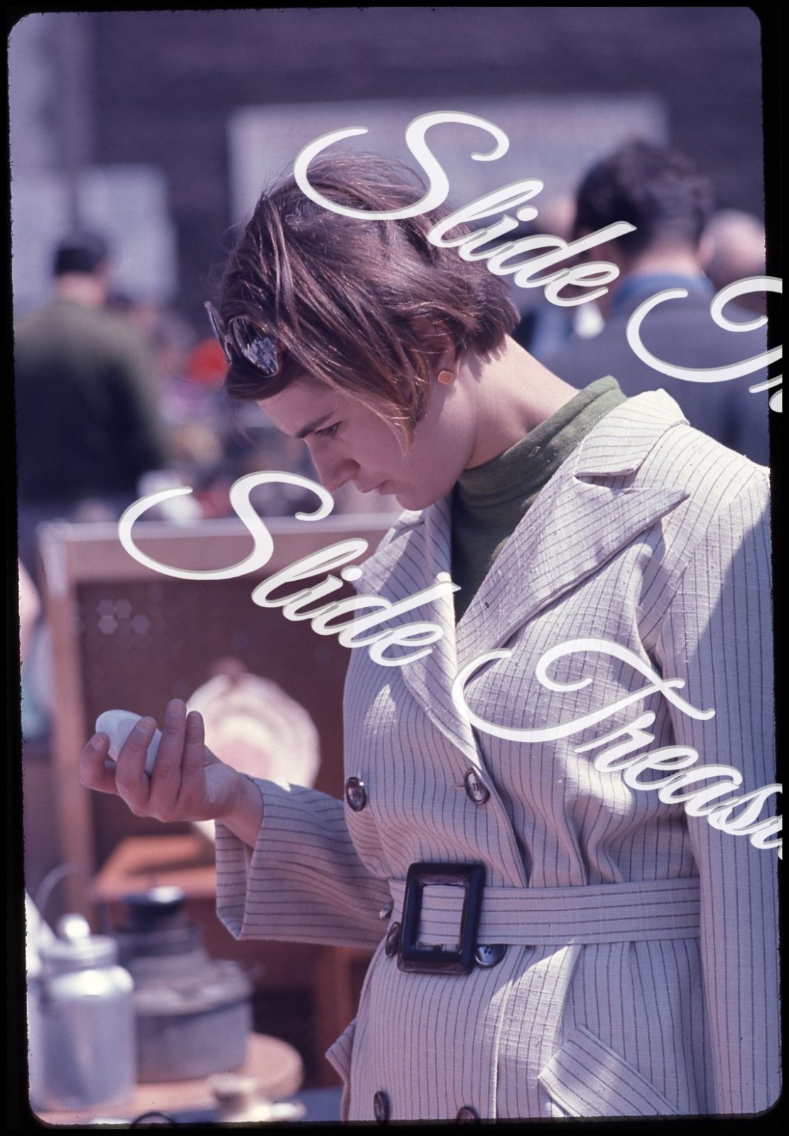 New York City 6th Avenue Flea Market 35mm Slide 1960s Pretty Woman