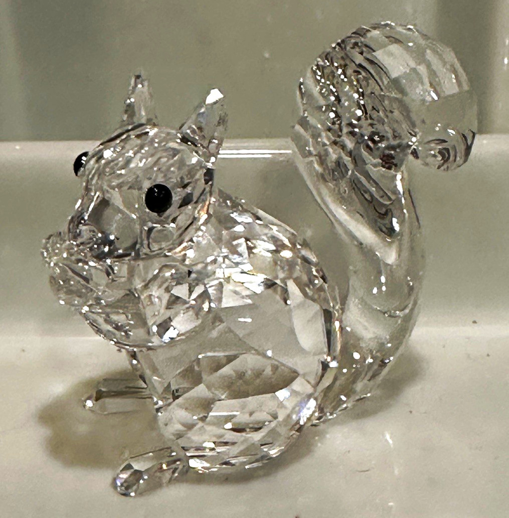 Vintage Swarovski Crystal Squirrel Figurine 011871 Woodland Friend 