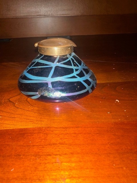 Antique art nouveau inkwell