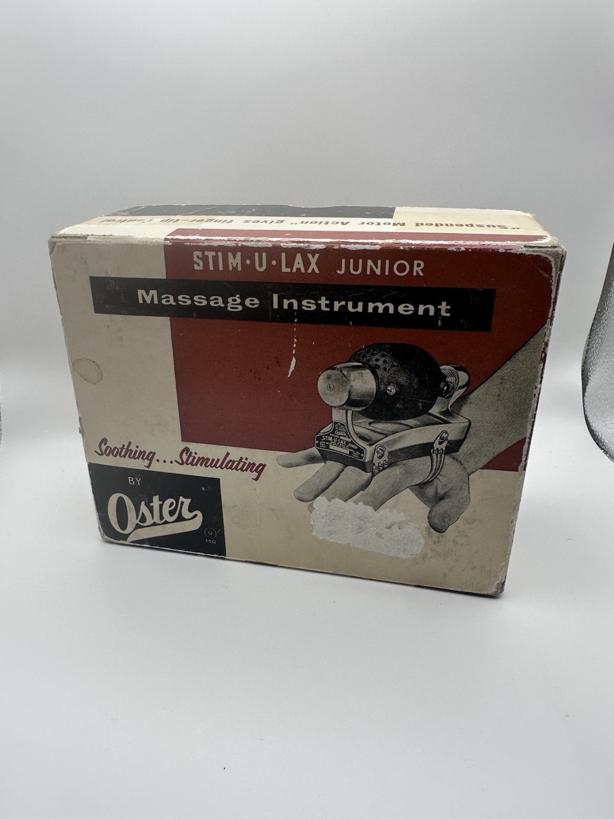 Vintage Oster Stim-U-Lax Junior M-4 Electric Massager  W/ Box And Manuals