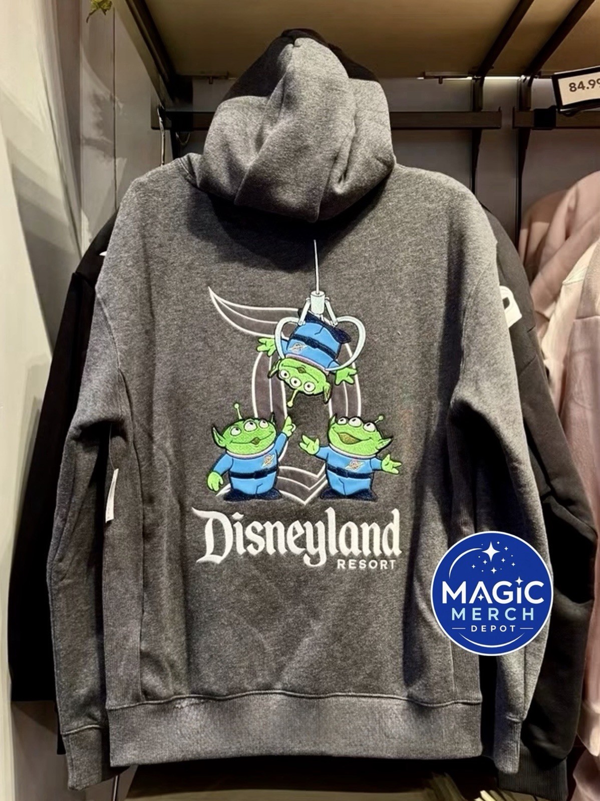 NWT 2026 Disneyland Classic D Toy Story Aliens Gray Pullover Hoodie ALL SIZES
