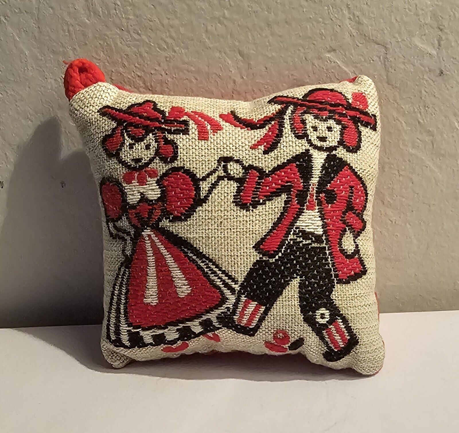 Embroidered Austrian Pillow Pincushion 3\