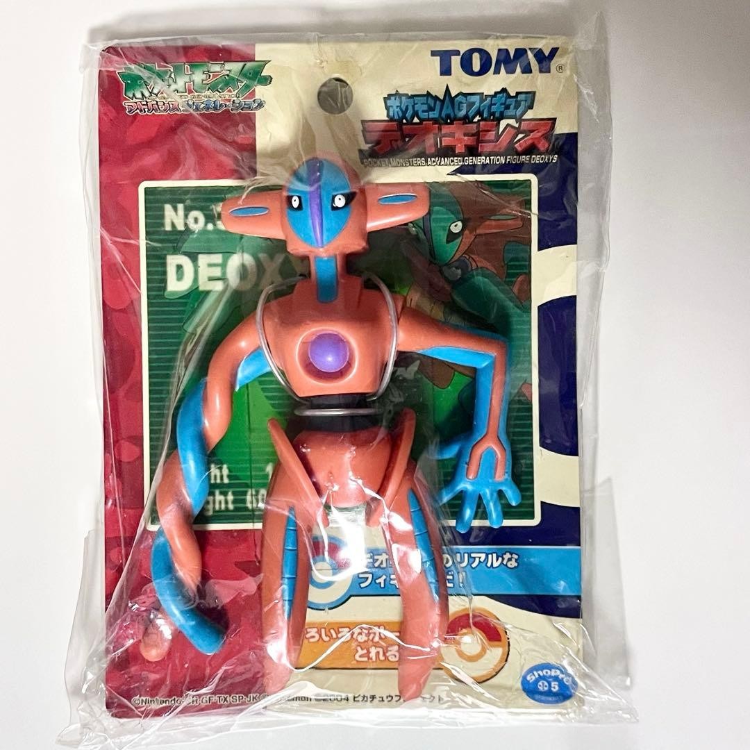 TOMY Pokemon AG Figure Deoxys Soft Vinyl Opened Unused Backing Card Fading