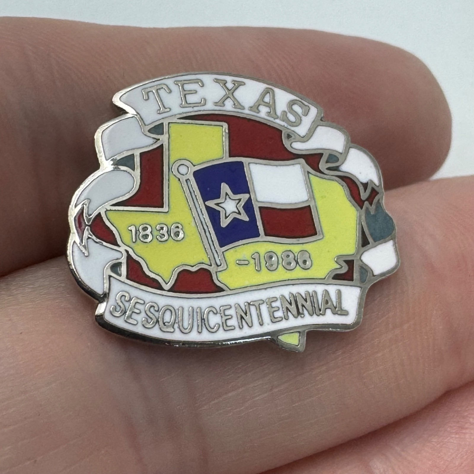1986 Texas Sesquicentennial Lapel Pin State Flag Vintage Enamel 1986 Texas Sesquicentennial Lapel Pin State Flag Vintage Enamel
