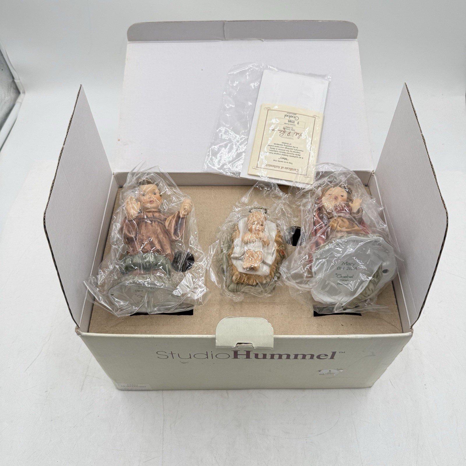 Studio Hummel Berta Hummel 1996 Mary Joseph Baby Jesus Figurines COA & Box 33501