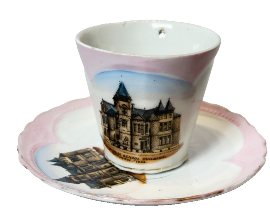 COMMERCE Public School TX TEXAS ANTIQUE Souvenir CHINA TRINKET Tea Cup