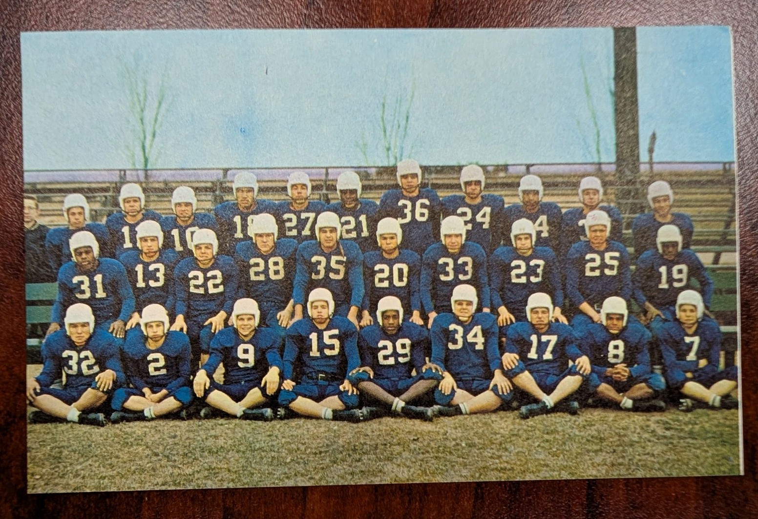 4 Vintage 1956 School Scene Postcards – Football Team & Campus Views – Unused 4 Vintage 1956 School Scene Postcards – Football Team & Campus Views – Unused