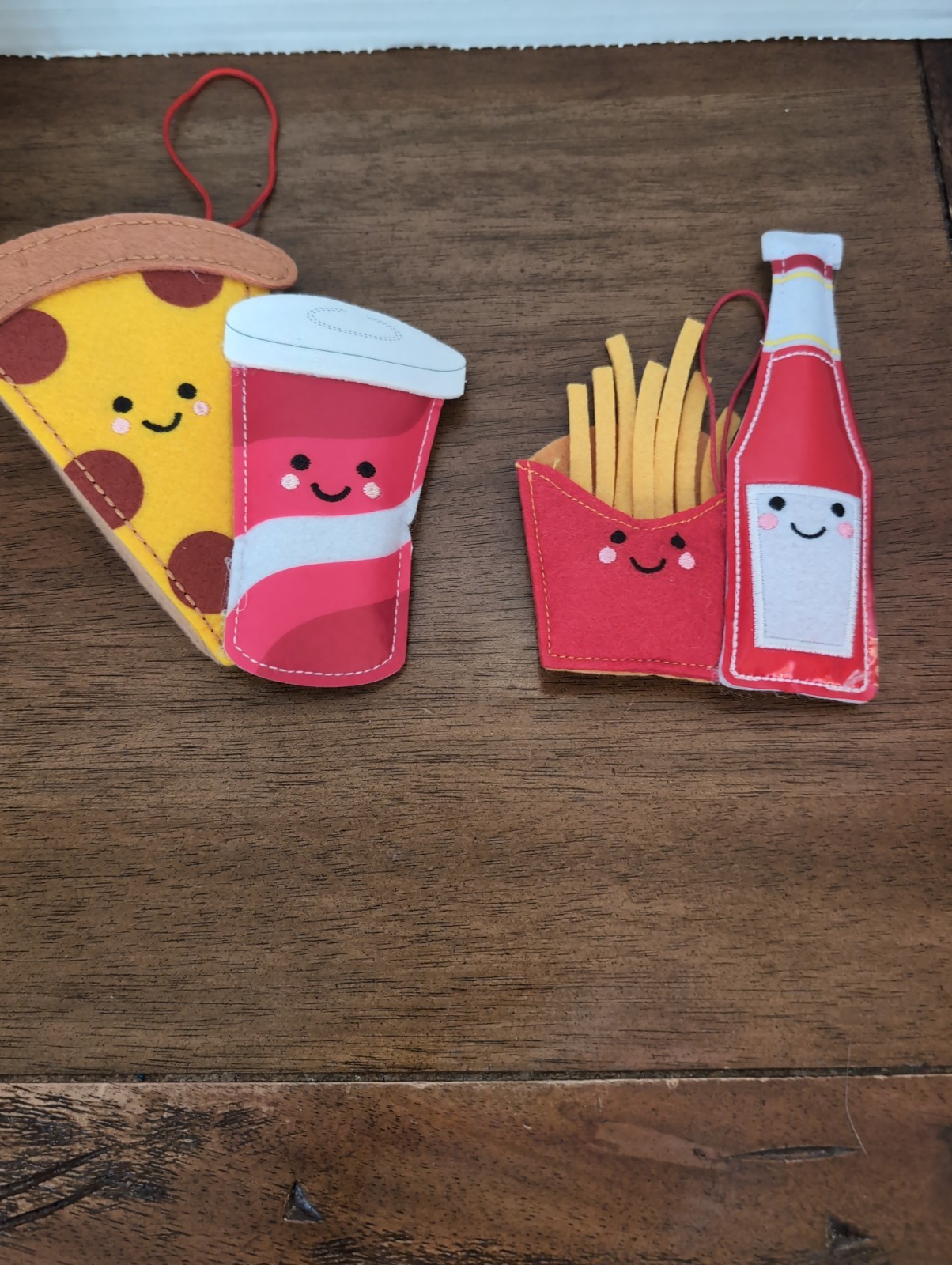 2 Target Wondershop Duo Ornaments (Pizza & Soda And Fries & Ketchup)
