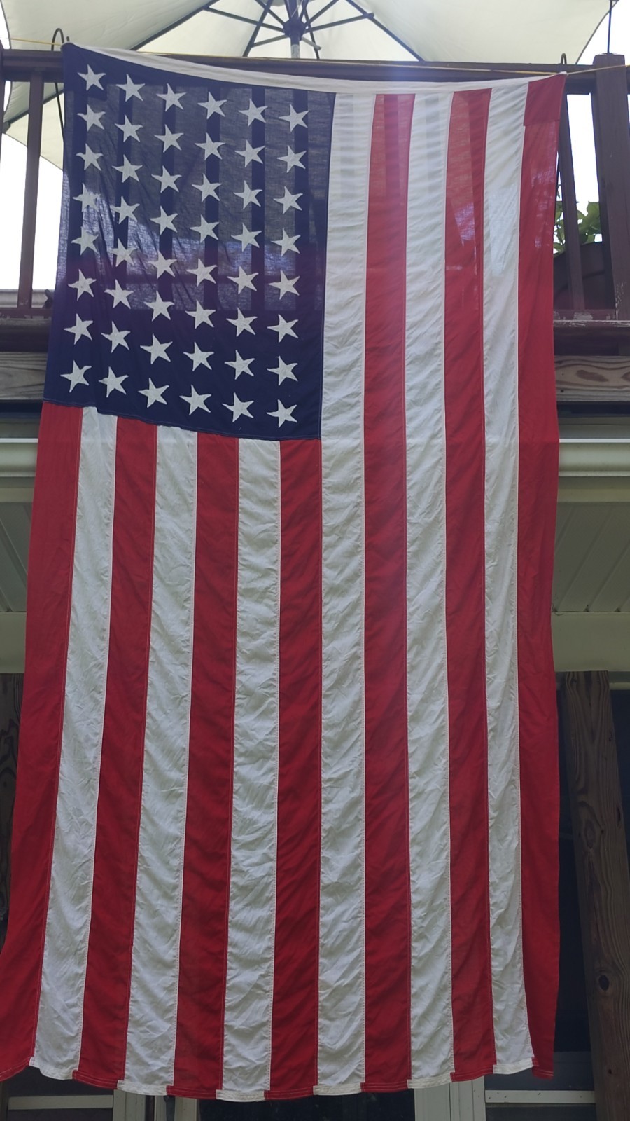 Vintage Dettra Bulldog Bunting (Government). 48 Star Flag. Size 5' *9'6