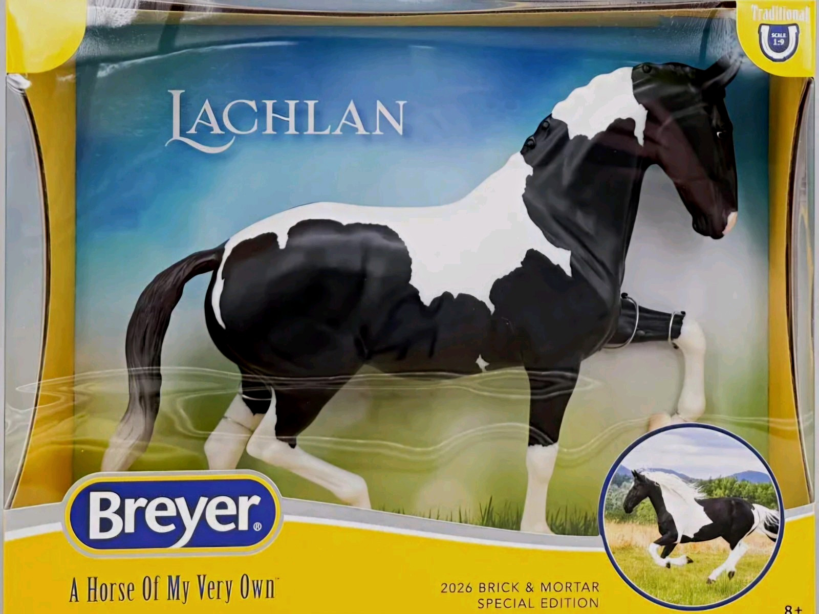 Breyer Lachlan Special Run Limited Edition Traditional Black & White Pinto