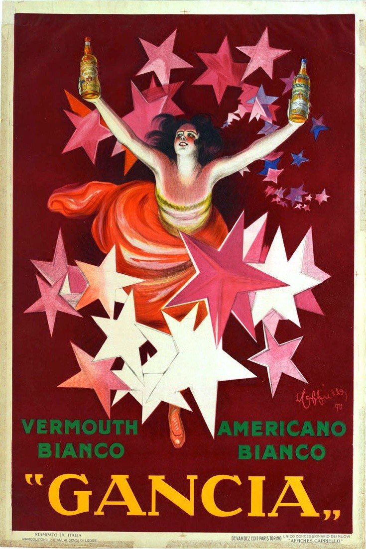 Vermouth Bianco \'Gancia\' Vintage Style Poster 🎨 - 24x36” - 200gsm Paper🗞️