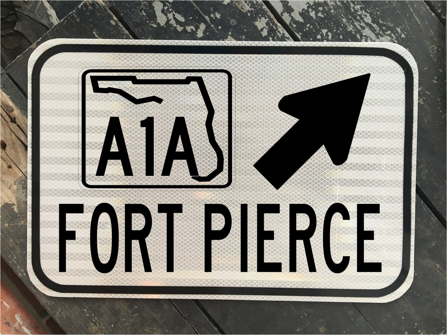 FORT PIERCE FLORIDA A1A Highway road sign 12