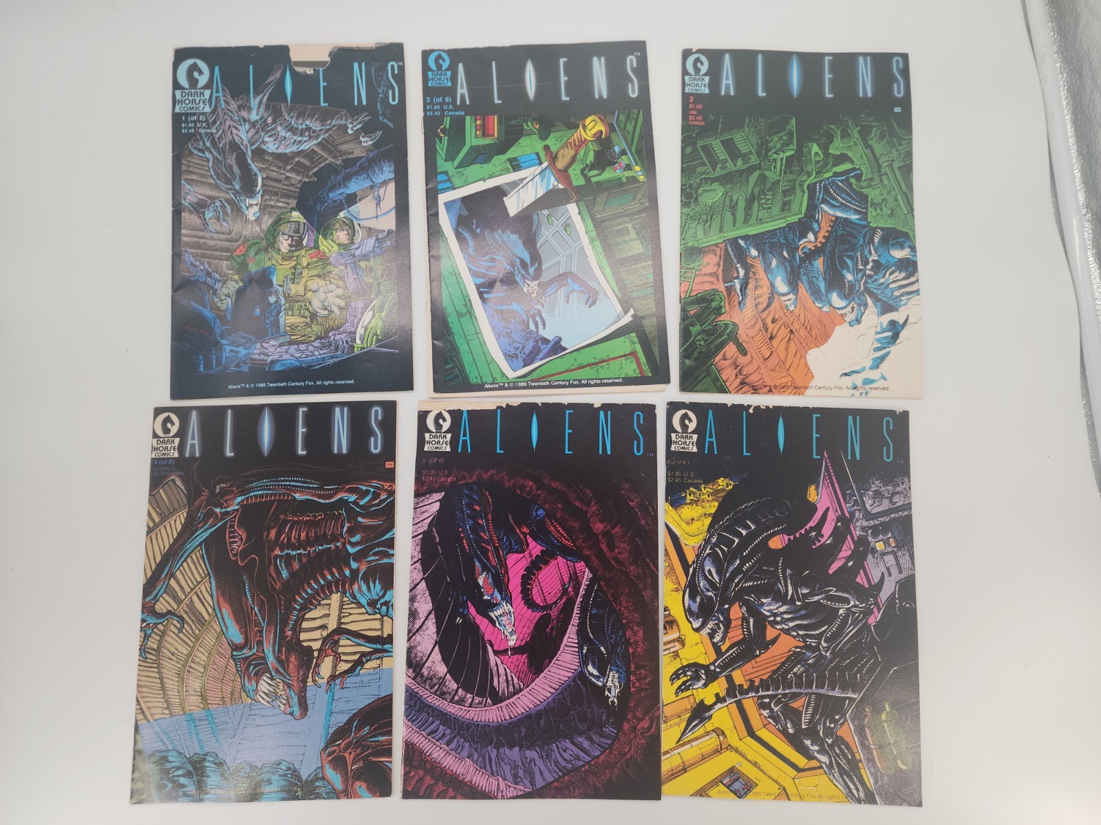 Aliens 1-6 Dark Horse, 1988, low grade lot Ships fast complete series Aliens 1-6 Dark Horse, 1988, low grade lot Ships fast complete series