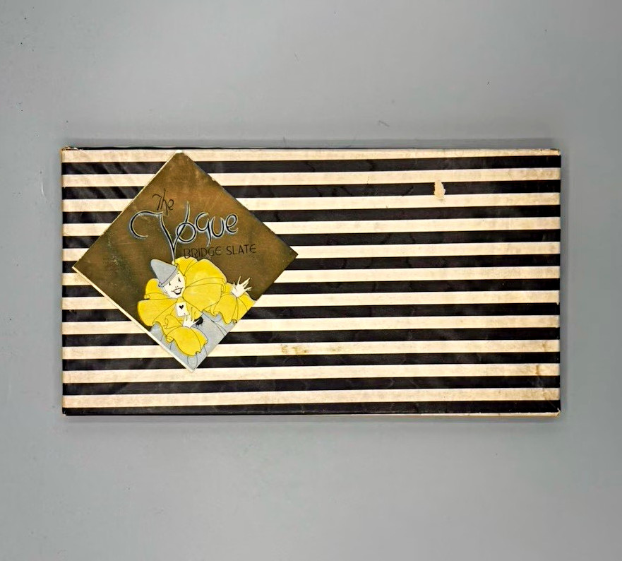 Buzza Co., Vogue Bridge Slate, Vintage Art Deco Bridge Score Box Set (1920\'s) Buzza Co., Vogue Bridge Slate, Vintage Art Deco Bridge Score Box Set (1920\'s)