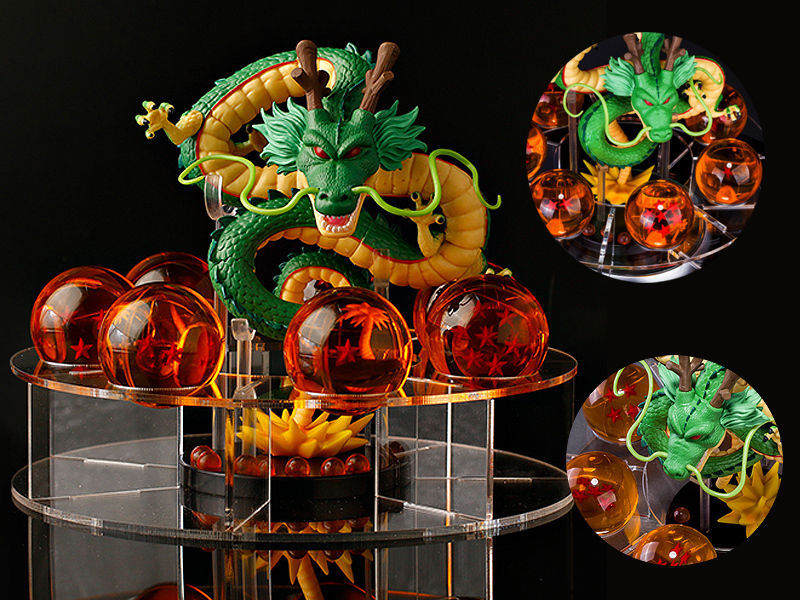 7pcs Dragon Ball Z Set Green Dragon and Dragon Balls Shenron Action Figure Stand 7pcs Dragon Ball Z Set Green Dragon and Dragon Balls Shenron Action Figure Stand