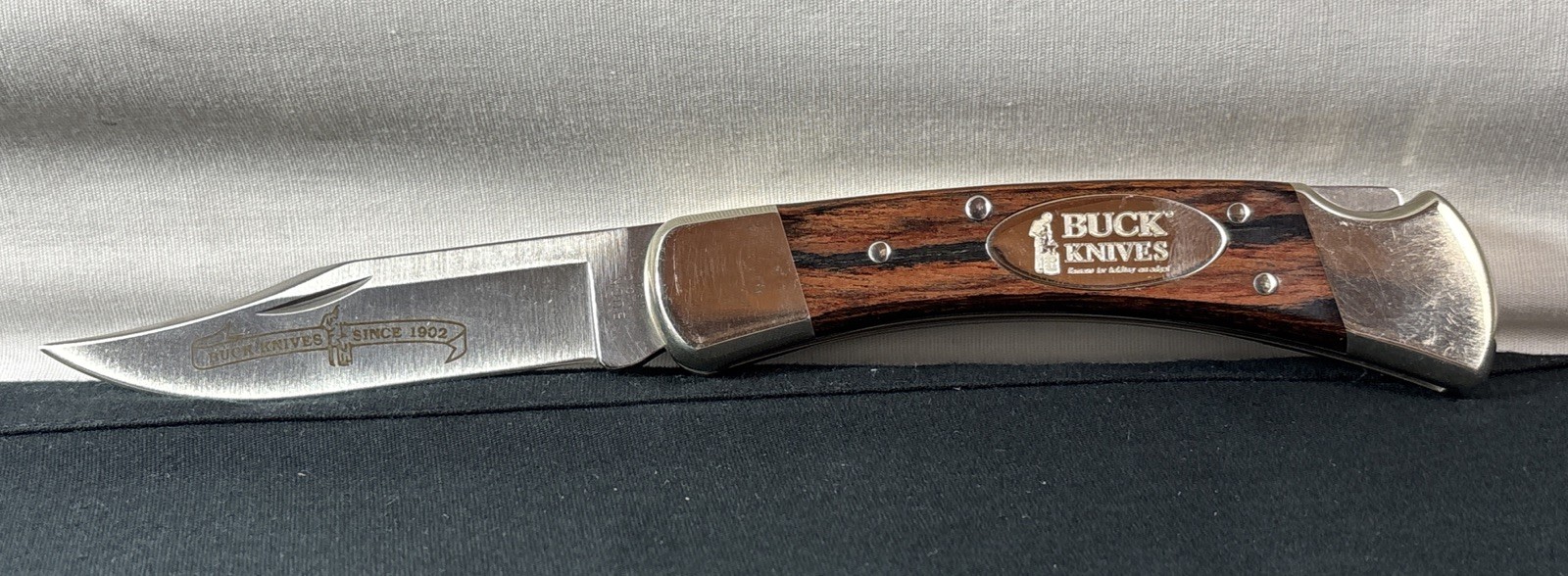 Buck 110C Folding Lockback Knife - Chrome Accented \ Buck 110C Folding Lockback Knife - Chrome Accented \