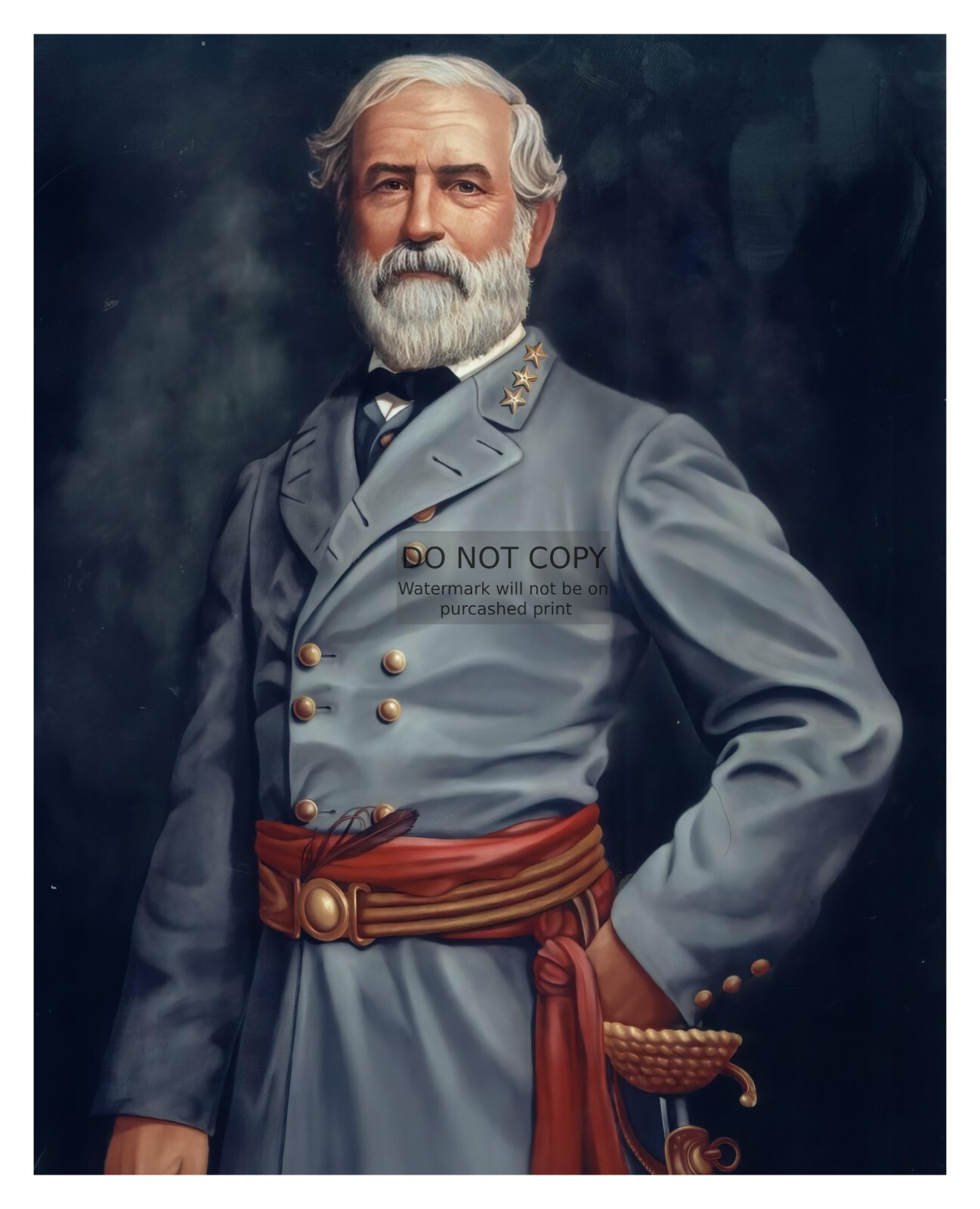 ROBERT E. LEE CONFEDERATE CIVIL WAR GENERAL OIL PAINTING 8X10 PHOTO ROBERT E. LEE CONFEDERATE CIVIL WAR GENERAL OIL PAINTING 8X10 PHOTO