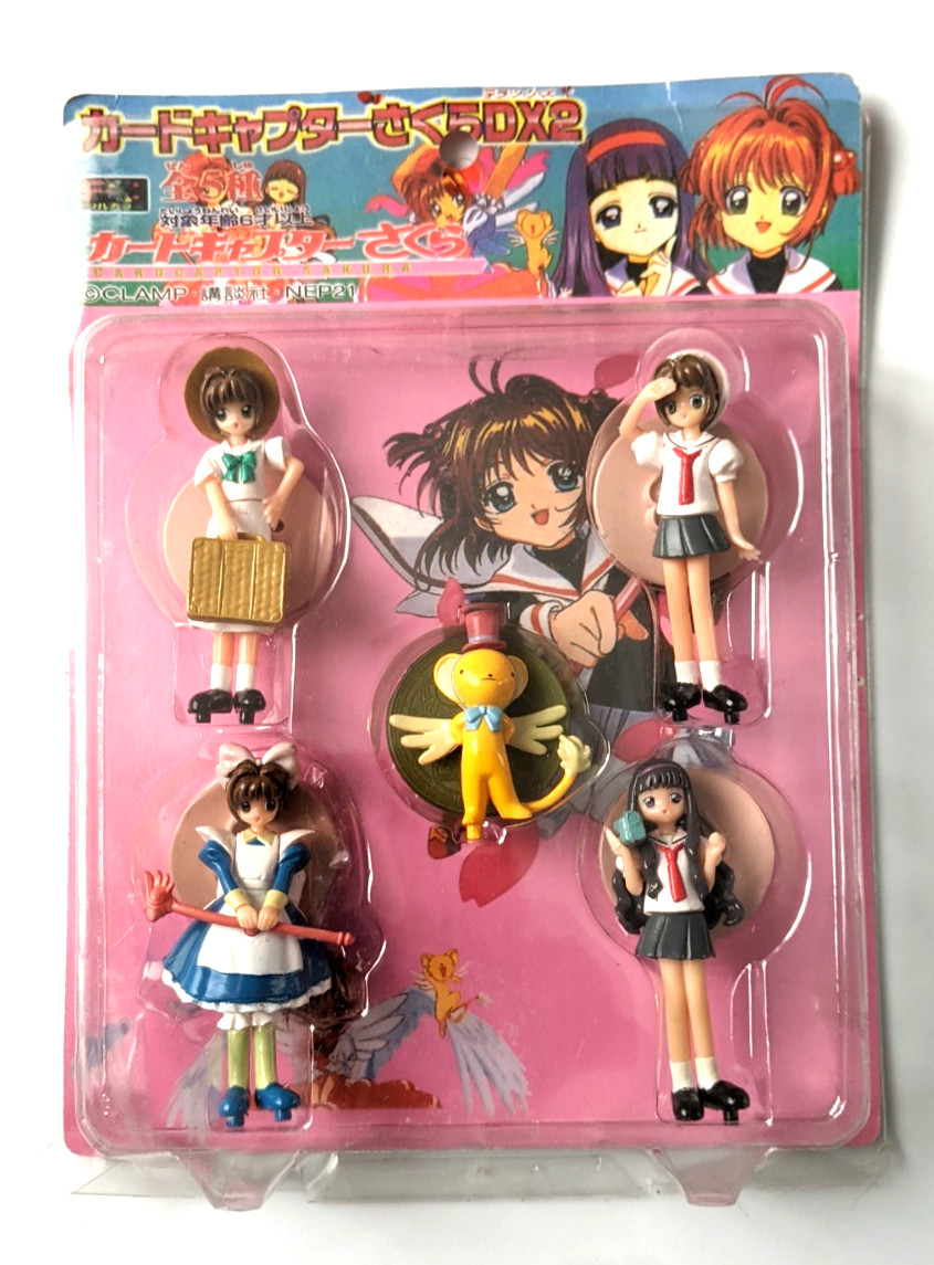VTG Morinaga Cardcaptor Sakura Figurine Set Sakura Tomoyo Kero Boxed VTG Morinaga Cardcaptor Sakura Figurine Set Sakura Tomoyo Kero Boxed