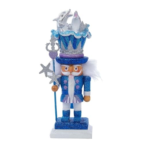 Kurt Adler Hollywood Dolphin Nutcracker, 12-Inch, Blue Kurt Adler Hollywood Dolphin Nutcracker, 12-Inch, Blue