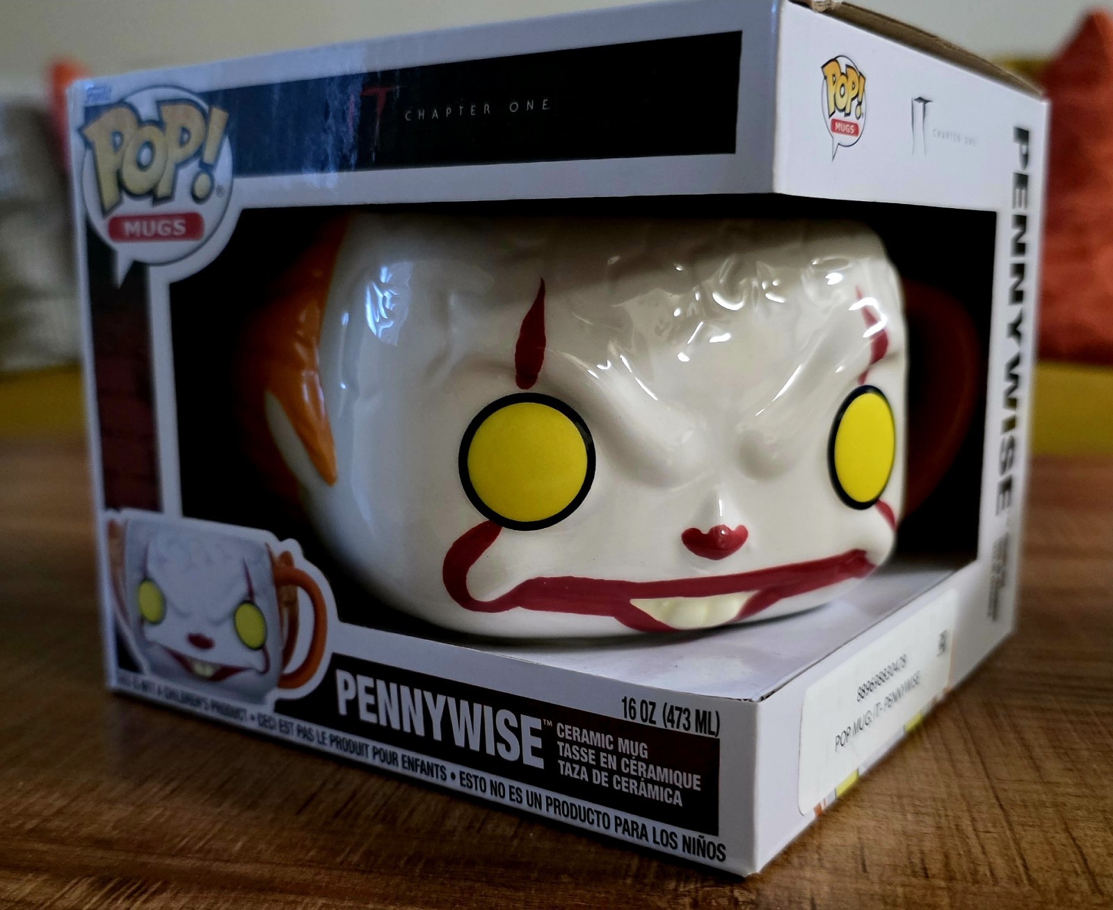 FUNKO POP MUG PENNYWISE IT CHAPTER 1 NEW IN BOX COFFEE TEA HORROR CLOWN CERAMIC