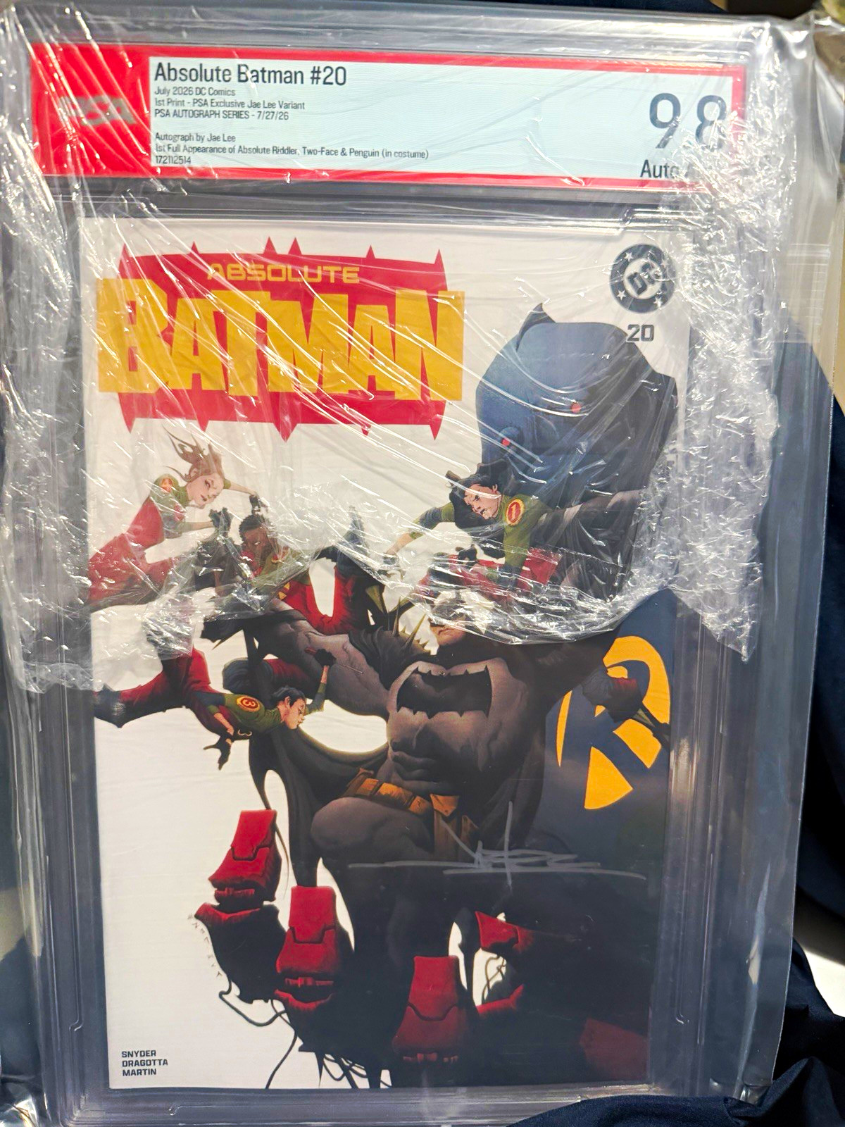 Absolute Batman #20 9.8 Jae Lee Signed PSA Exclusive Variant 1st print not cgc