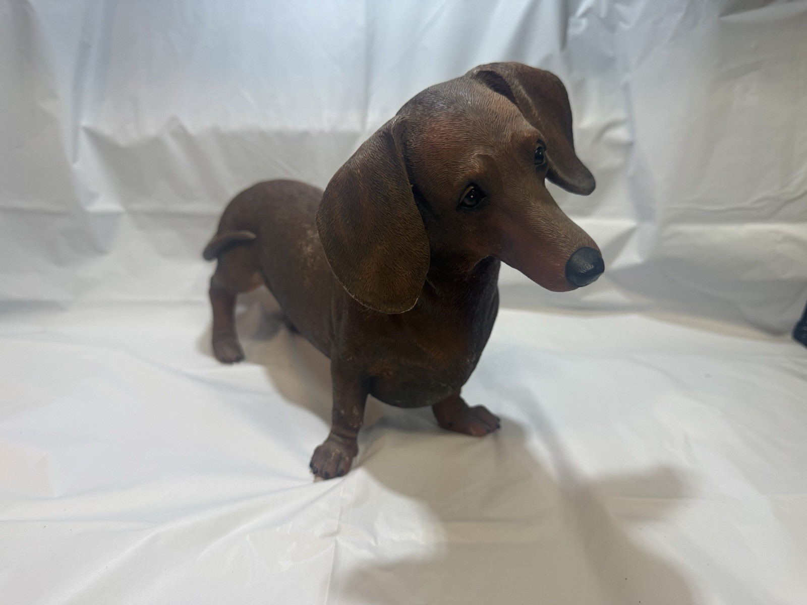 Vintage Red Devoted Dachshund Resin 12”